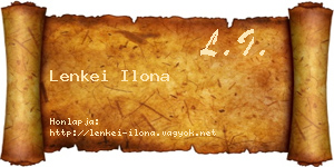 Lenkei Ilona névjegykártya