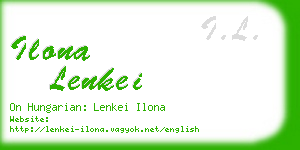 ilona lenkei business card